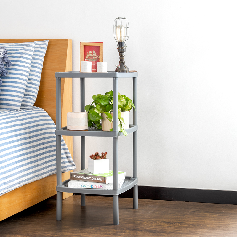 MESA CUADRADA TRES NIVELES X 6 UND NEGRO