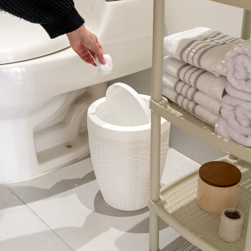 PAPELERA RATTAN ORION X 12 UND BLANCO