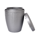 PAPELERA RATTAN ORION X 12 UND GRIS