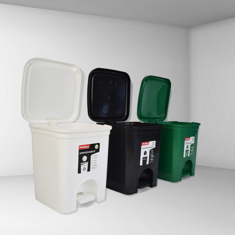 PAPELERA RECICLAJE ECORED 20 L X 12 UND VERDE