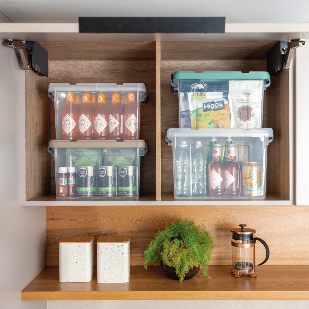 CAJA ORGANIZADORA TITÁN 21 L X 12 UND TRANSPARENTE