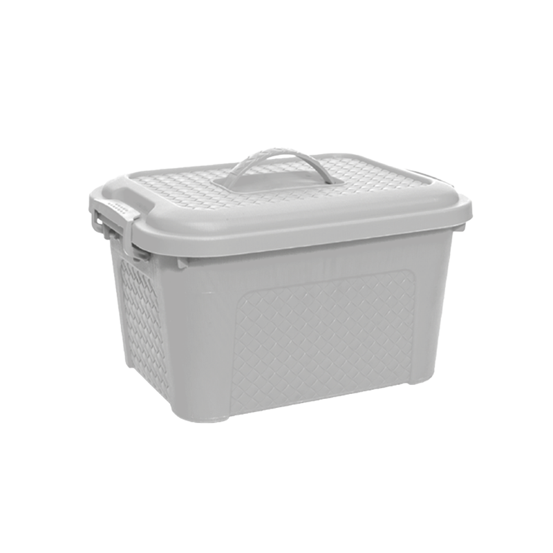 CAJA MULTIUSOS RATTAN 10 L X 12 UND GRIS