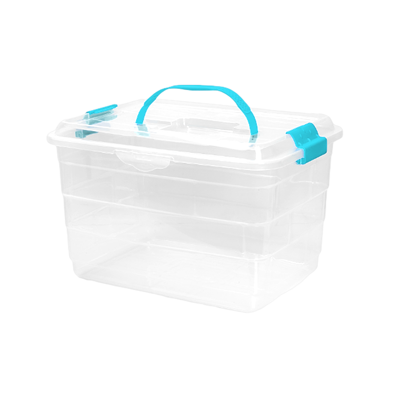 CAJA FANTASIA 14 L X 12 UND TRANSPARENTE AZUL
