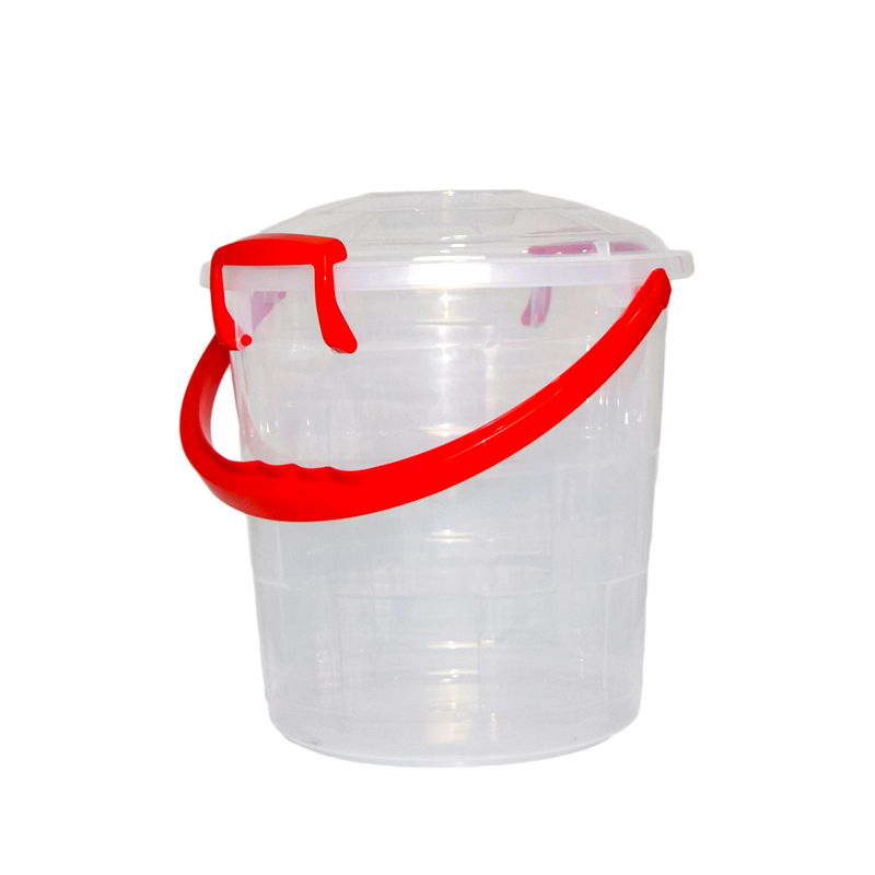 BALDE FANTASIA 10 L X 12 UND TRANSPARENTE ROJO﻿