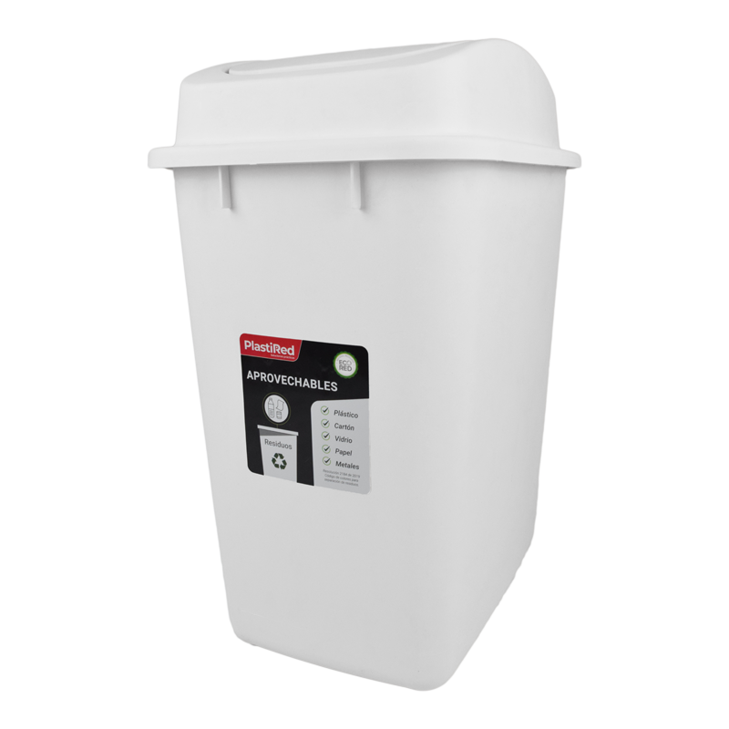 PAPELERA VAIVEN ESENCIAL 40L X 12 UND BLANCO
