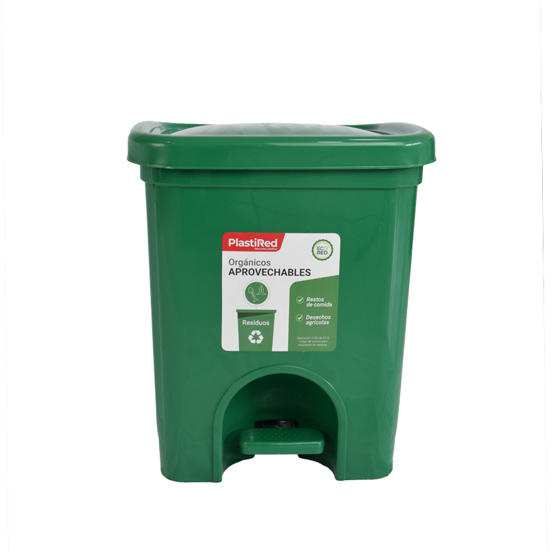 PAPELERA RECICLAJE ECORED 20 L X 12 UND VERDE