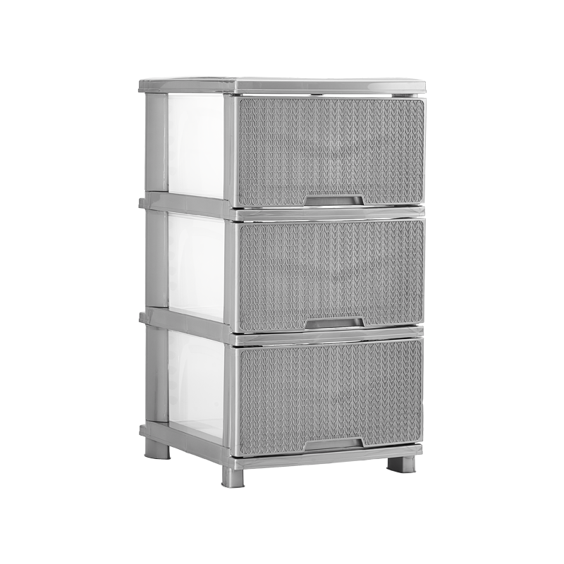 MUEBLE ORGANIZADOR RATTAN X3 GRIS X 2 UND GRIS