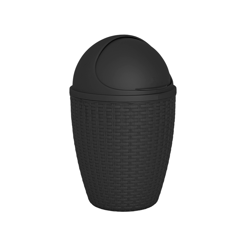 PAPELERA RATTAN POLAR X 15 UND NEGRO