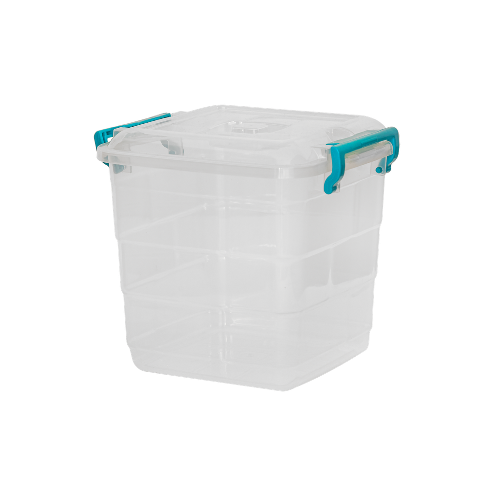 CONTENEDOR FANTASIA 15 L X 14 UND TRANSPARENTE AZUL﻿