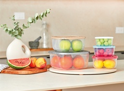 [06584/S] CONTENEDOR MULTIUSOS CUADRADO SET X5 X 16 UND