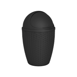 [7550/NEGRO] PAPELERA RATTAN POLAR X 15 UND NEGRO