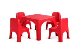 [08540/ROJA] MESA INFANTIL MINIKIN X 8 UND ROJA