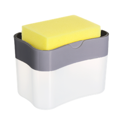 [02454/GRIS PLATA] ﻿DISPENSADOR DE JABÓN COCINA X 18 UND TRANSPARENTE GRIS PLATA﻿