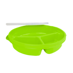 [03534/VERDE] PORTACOMIDAS 3 DIVISIONES X 24 UND VERDE