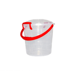 [06543/ROJO] BALDE FANTASIA 5 L X 12 UND TRANSPARENTE ROJO