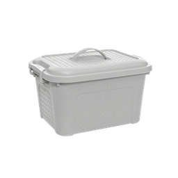 [01678/GRIS] CAJA MULTIUSOS RATTAN 10 L X 12 UND GRIS