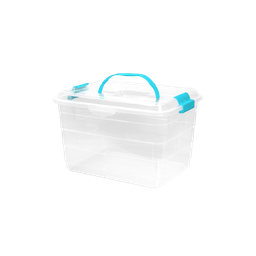 [01689/AZUL] CAJA FANTASIA 5 L X 12 UND TRANSPARENTE AZUL