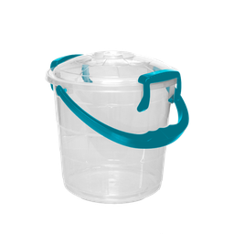 [06544/AZUL] ﻿BALDE FANTASIA 10 L X 12 UND TRANSPARENTE AZUL﻿
