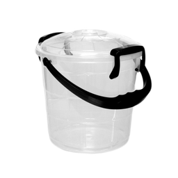 [06544/NEGRO] ﻿BALDE FANTASIA 10 L X 12 UND TRANSPARENTE NEGRO﻿