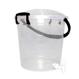 [06679/NEGRO] ﻿BALDE FANTASIA C/CANILLA 15 L X 12 UND TRANSPARENTE NEGRO﻿