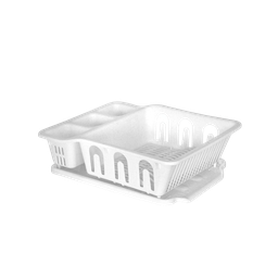 [02452/BLANCO GRANITO] PLATERO CON BANDEJA STELLAR X 12 UND BLANCO GRANITO