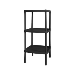 [08549/NEGRO] MESA CUADRADA TRES NIVELES X 6 UND NEGRO