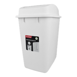 [07587/BLANCO] PAPELERA VAIVEN ESENCIAL 40L X 12 UND BLANCO