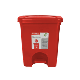 [07576/ROJO] PAPELERA RECICLAJE ECORED 20 L  X 12 UND ROJO
