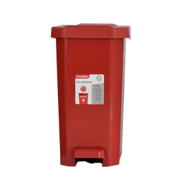 [07590/ROJO] PAPELERA ISAC INSTITUCIONAL 55 L X 6 UND ROJO