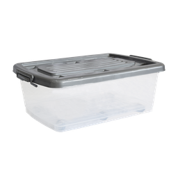 [01700/GRIS] CAJA MEGAÚTIL 30 L X 6 UND TRANSPARENTE GRIS